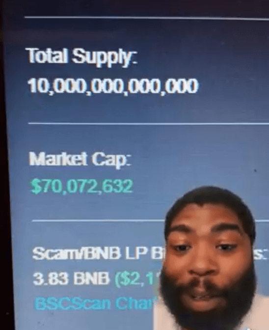 TICKTOCKERの作ったSCAMCOIN70millionUSD