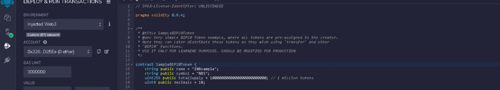 remixでコンパイル、デプロイ
