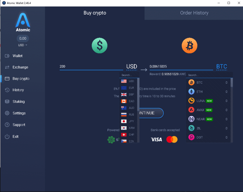 BuyCryptoカードで暗号資産を買う