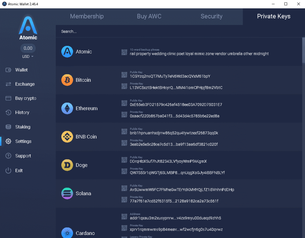 プライベートキー