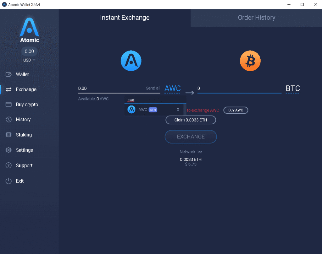 青のAWCからしか出てこないAWCコインからBitcoin