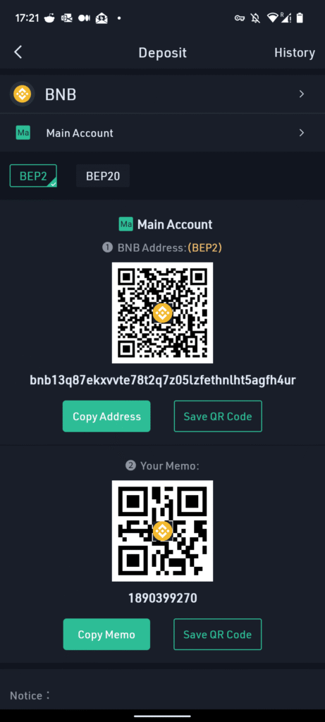 Kucoin BEP2 BNB