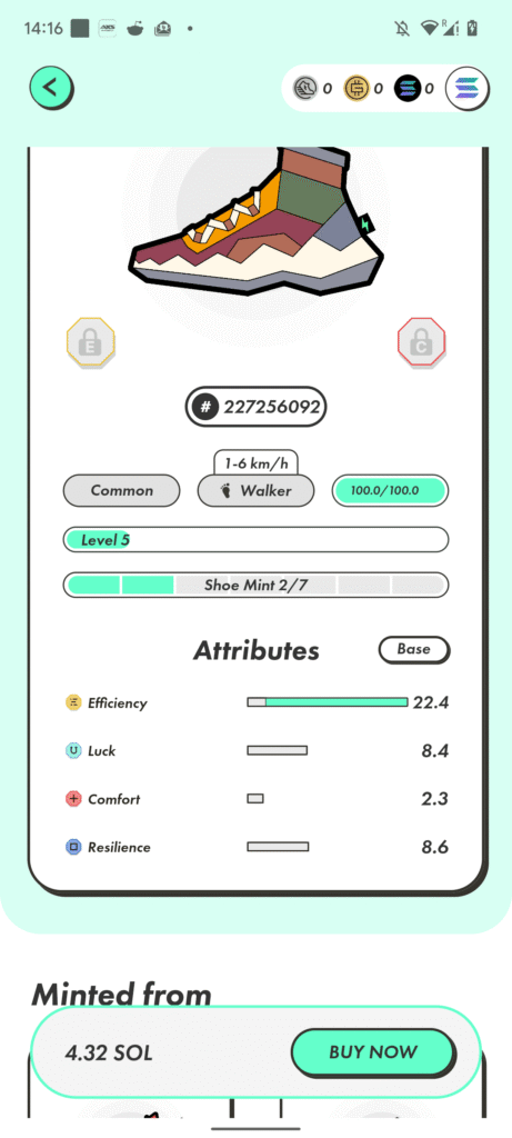 Step 2 NFTスニーカーの選択