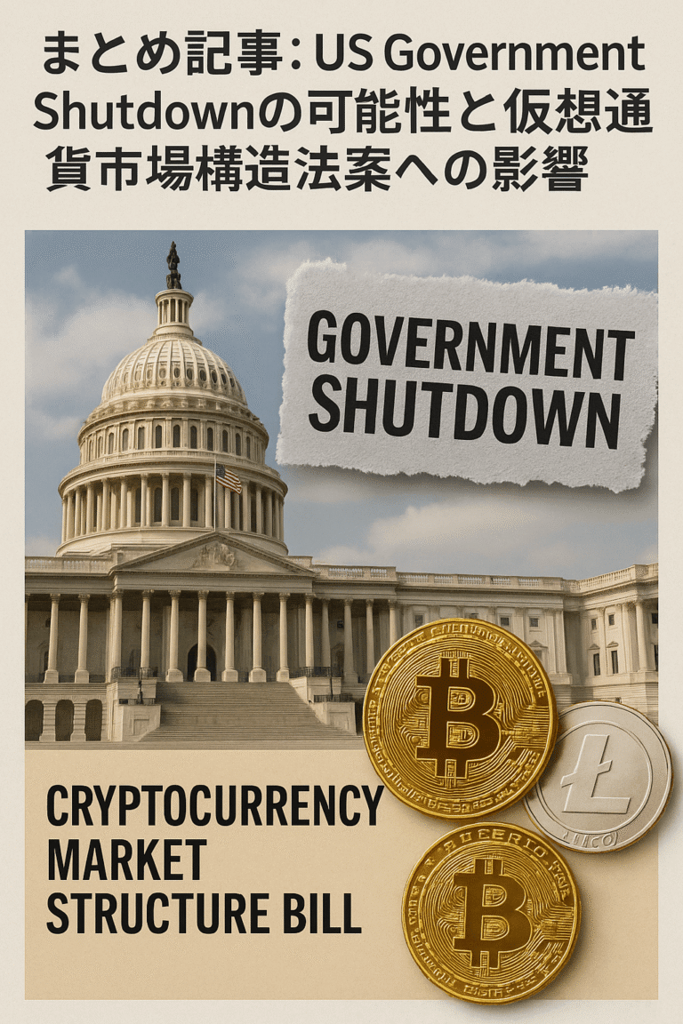 まとめ記事：US Government Shutdownの可能性と仮想通貨市場構造法案への影響