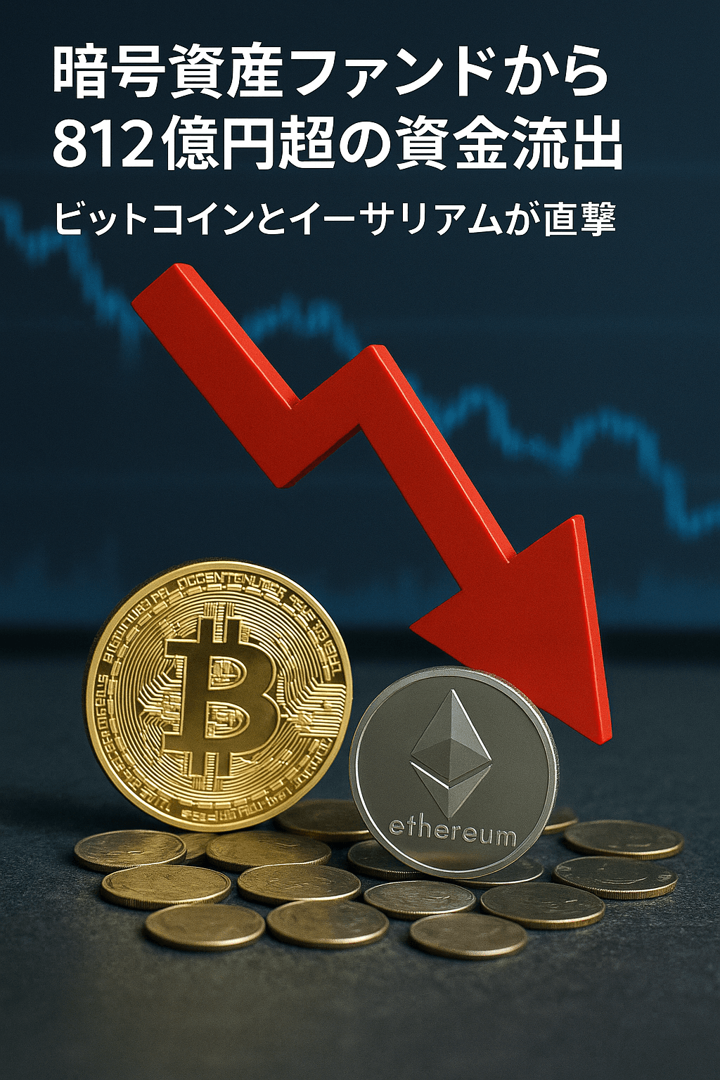 暗号資産ファンドから812億円超の資金流出──ビットコインとイーサリアムが直撃