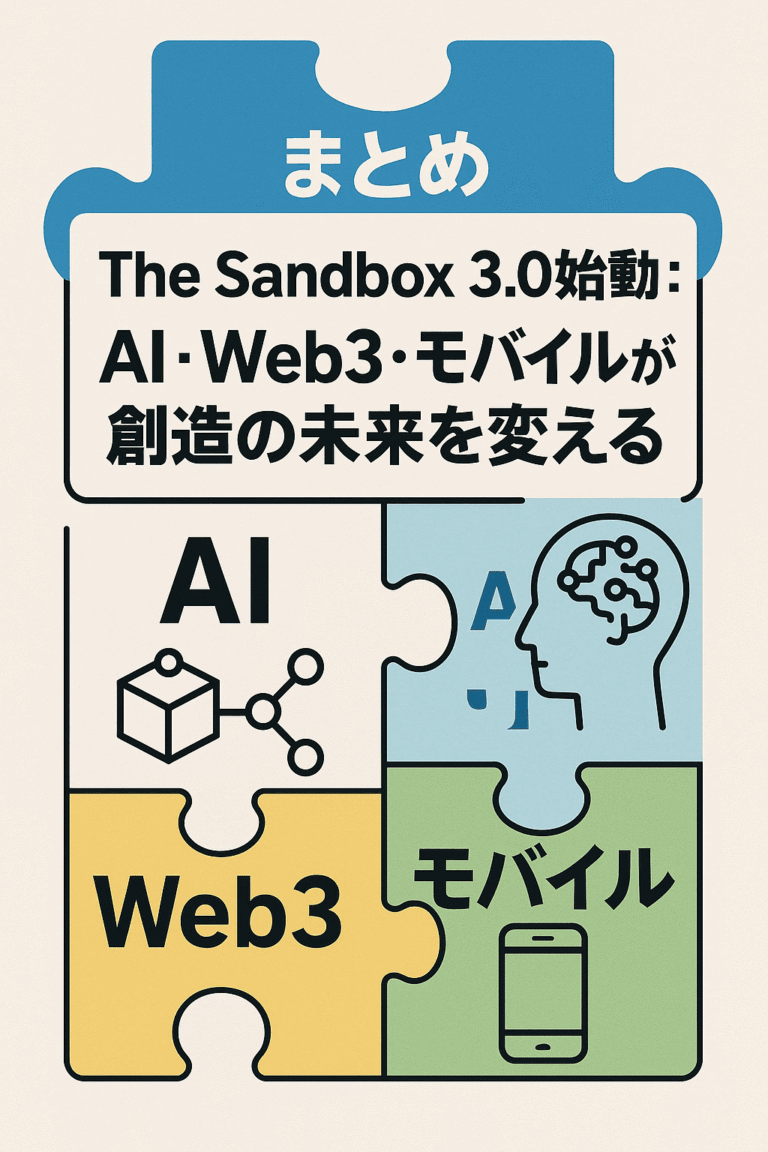 🧩【まとめ】The Sandbox 3.0始動：AI・Web3・モバイルが創造の未来を変える
