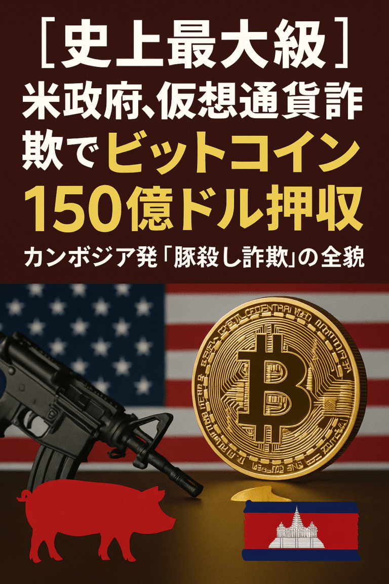 【史上最大級】米政府、仮想通貨詐欺でビットコイン150億ドル押収──カンボジア発「豚殺し詐欺」の全貌